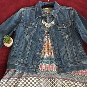 Mudd denim distressed jacket